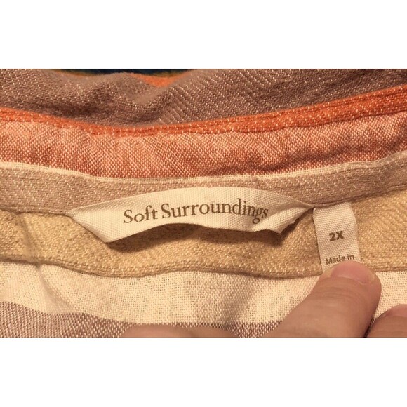 Soft Surroundings Button Up Blouse Women’s 2X Stripes - Picture 5 of 6